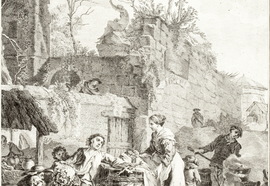 Pelletier._genre_scene._vegetable_market._french_school._the_second_half_of_the_18century._printed_during_lifetime._etching._34_3_x25_cm.